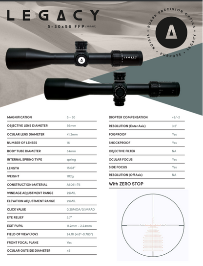 AKRA Legacy 5-30x56 MOA