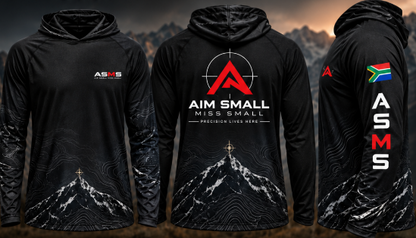 ASMS Performance Hoodie front back and sleeve mockup